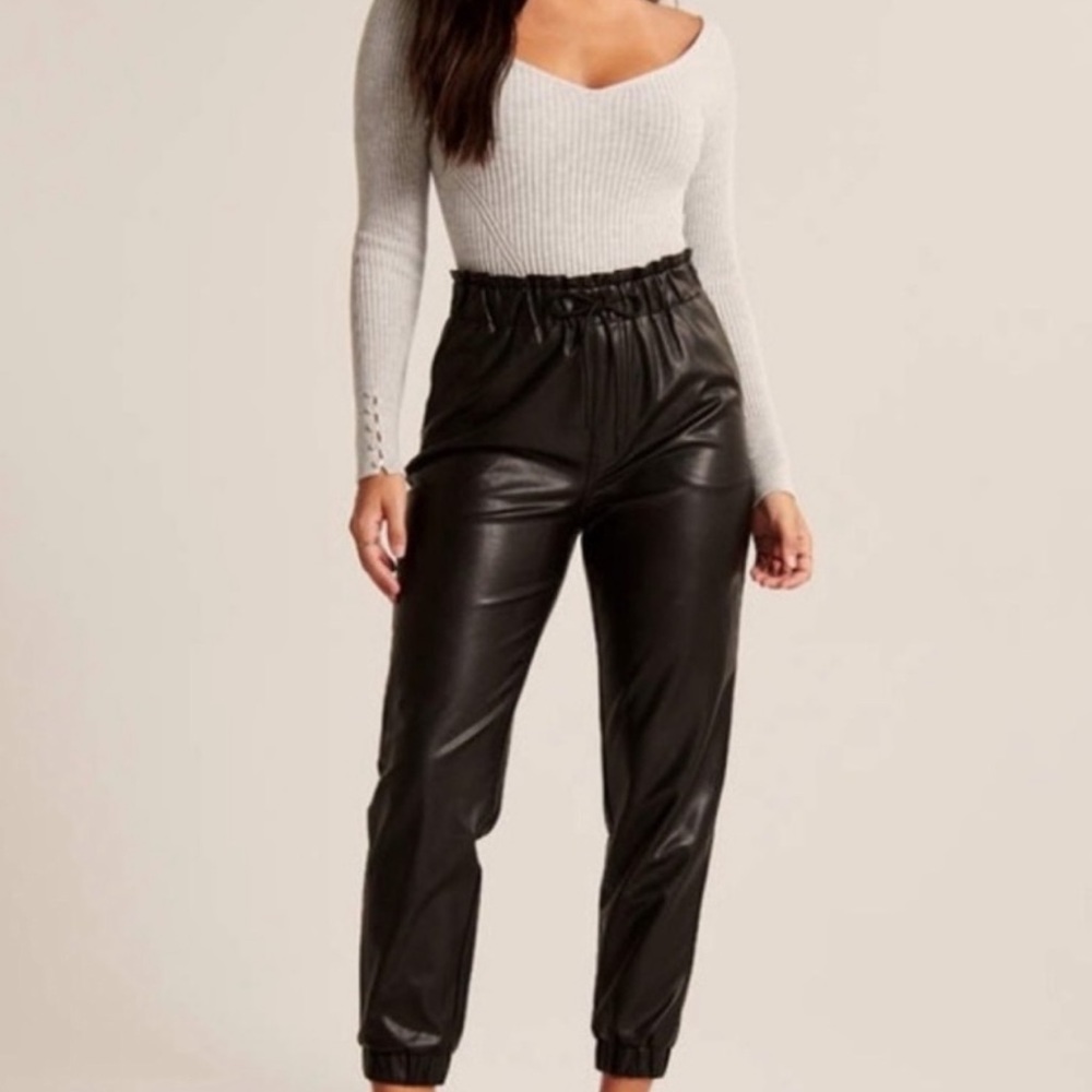 Abercrombie Vegan Leather Jogger